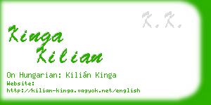 kinga kilian business card